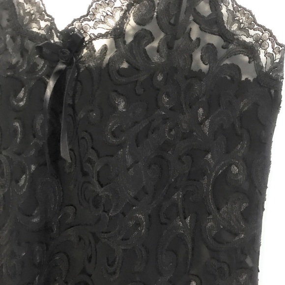 Black Babydoll Silk Like Slip Dress NWOT - Size S - Picture 4 of 6